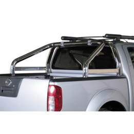 Stainless Steel Rollbar, Misutonida 4x4 Mark, Black Color, Nissan Navara 2010 - 2015 - EDK.ro