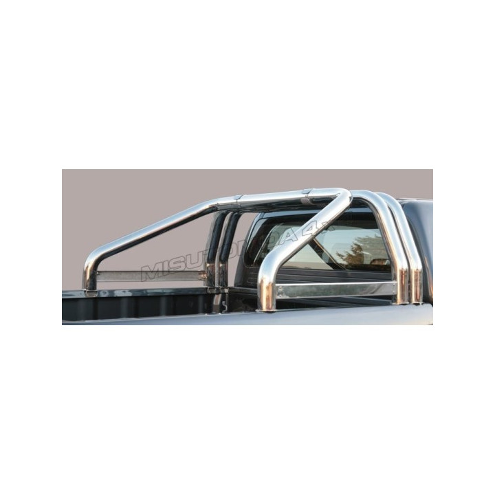 Stainless Steel Rollbar, Misutonida 4x4 Mark, Silver Color, Nissan Navara 2016 - Present - EDK.ro