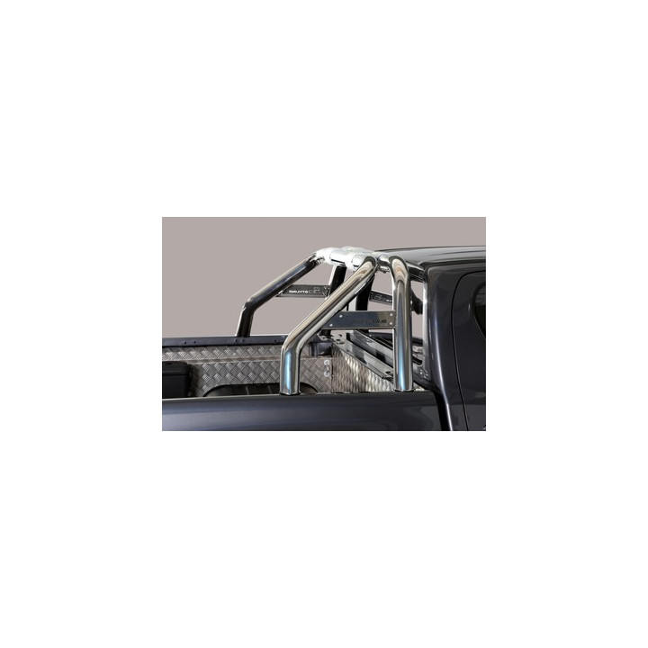 Stainless Steel Rollbar, Misutonida 4x4 Mark, Silver Color, Toyota Hilux 2016 - Present - EDK.ro