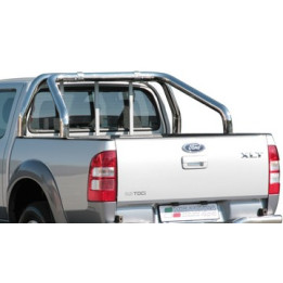 Rollbar Inox, Misutonida 4x4 Tonneau 2 Pipes, Culoare Negru, Ford Ranger 2007 - 2009 - EDK.ro