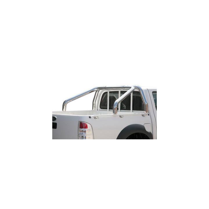 Rollbar Inox, Misutonida 4x4 Tonneau 2 Pipes, Culoare Negru, Ford Ranger 2009 - 2011 - EDK.ro