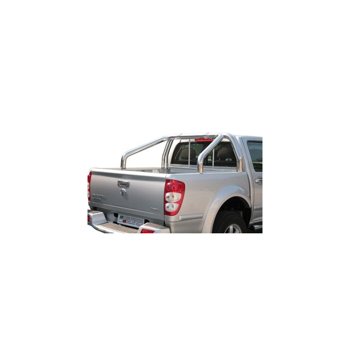 Rollbar Inox, Misutonida 4x4 Tonneau 2 Pipes, Culoare Argintiu, Great Wall Steed 2009 - 2011 - EDK.ro