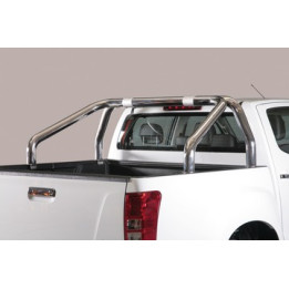Rollbar Inox, Misutonida 4x4 Tonneau 2 Pipes, Culoare Argintiu, Isuzu D-Max 2012 - 2019 - EDK.ro