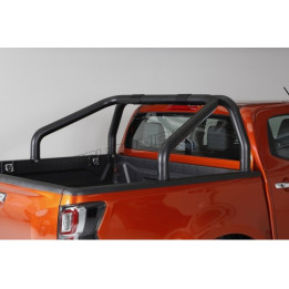 Stainless Steel Rollbar, Misutonida 4x4 Tonneau 2 Pipes, Black Color, Isuzu D-Max 2020 - 2023 - EDK.ro