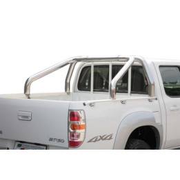 Stainless Steel Rollbar, Misutonida 4x4 Tonneau 2 Pipes, Black Color, Mazda BT-50 - EDK.ro