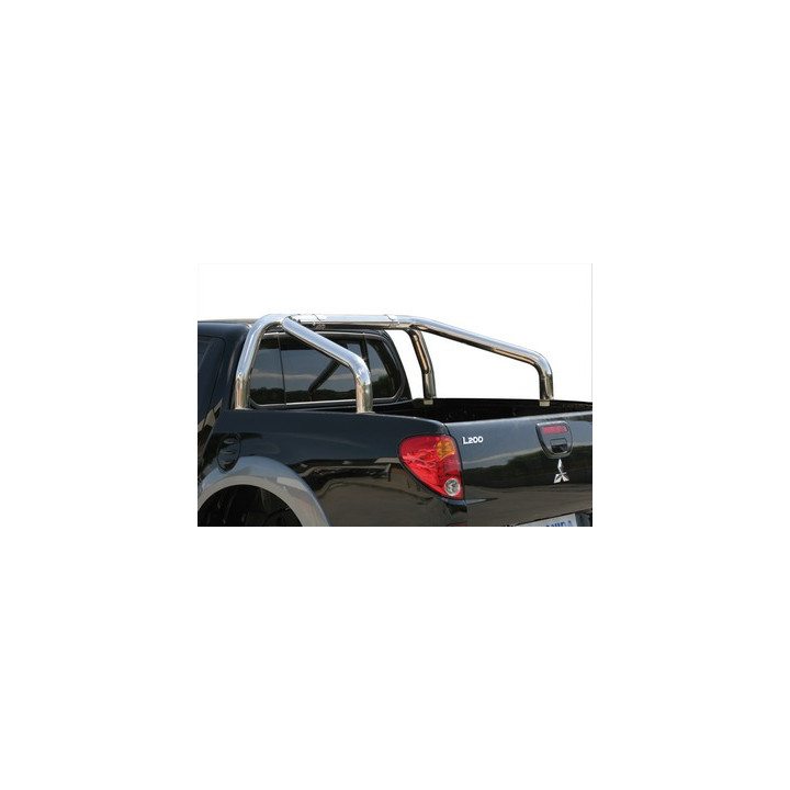 Rollbar Inox, Misutonida 4x4 Tonneau 2 Pipes, Culoare Argintiu, Mitsubishi L200 2006 - 2009 - EDK.ro