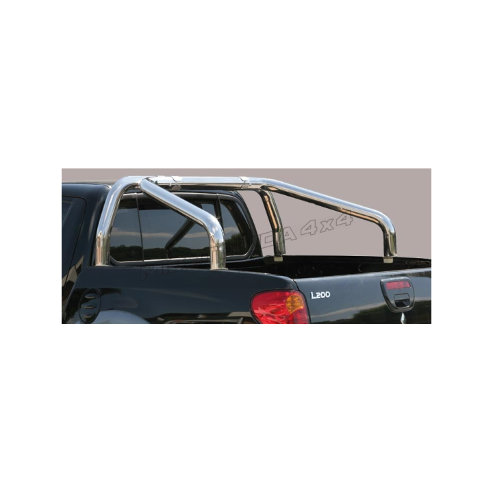 Rollbar Inox, Misutonida 4x4 Tonneau 2 Pipes, Culoare Argintiu, Mitsubishi L200 2006 - 2009 - EDK.ro