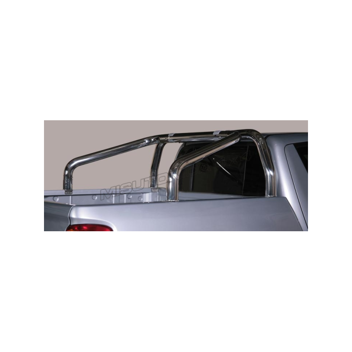 Stainless Steel Rollbar, Misutonida 4x4 Tonneau 2 Pipes, Silver Color, Mitsubishi L200 2010 - 2015 - EDK.ro