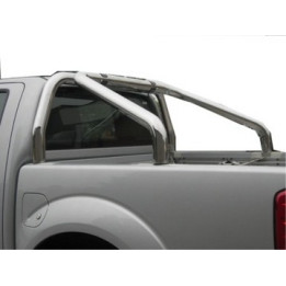 Rollbar Inox, Misutonida 4x4 Tonneau 2 Pipes, Culoare Argintiu, Nissan Navara 2005 - 2010 - EDK.ro