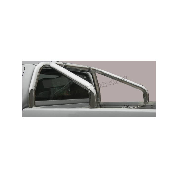 Rollbar Inox, Misutonida 4x4 Tonneau 2 Pipes, Culoare Argintiu, Nissan Navara 2010 - 2015 - EDK.ro