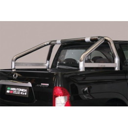 Stainless Steel Rollbar, Misutonida 4x4 Tonneau 2 Pipes, Silver Color, SsangYong Actyon Sports - EDK.ro