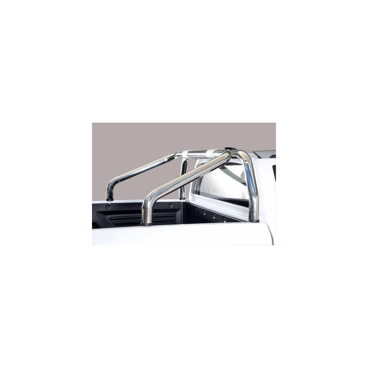 Rollbar Inox, Misutonida 4x4 Tonneau 2 Pipes, Culoare Argintiu, SsangYong Musso - EDK.ro