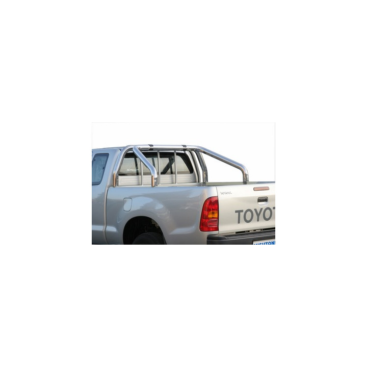Stainless Steel Rollbar, Misutonida 4x4 Tonneau 2 Pipes, Black Color, Toyota Hilux 2011 - 2015 - EDK.ro