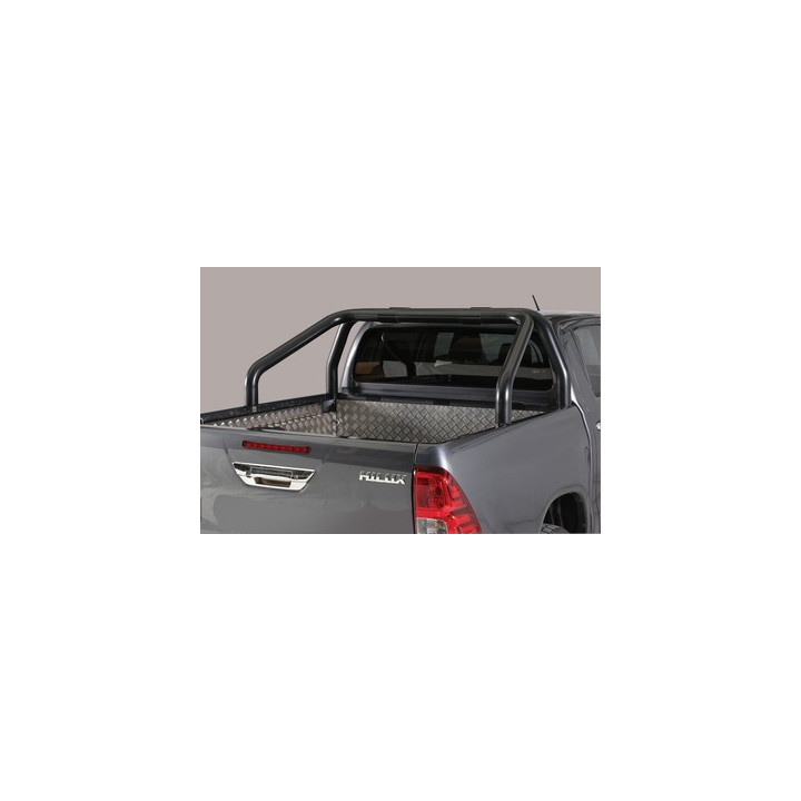 Stainless Steel Rollbar, Misutonida 4x4 Tonneau 2 Pipes, Silver Color, Toyota Hilux 2021 - Present - EDK.ro