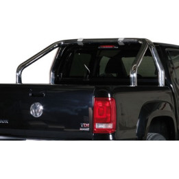 Stainless Steel Rollbar, Misutonida 4x4 Tonneau 2 Pipes, Silver Color, Volkswagen Amarok 2010 - 2022 - EDK.ro