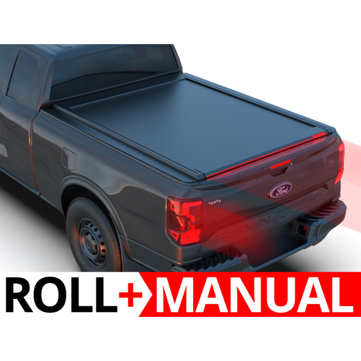Manual Roll Top Tonneau Bed Cover, Tessera 4x4 Roll+, Ford Ranger Limited Extra Cab 2023 - Present - EDK.ro