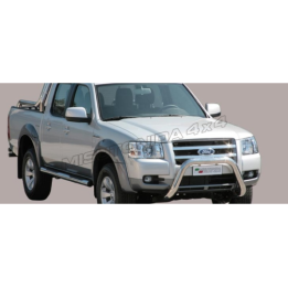 Stainless Steel Rollbar, Misutonida 4x4 Tonneau 3 Pipes, Silver Color, Ford Ranger 2007 - 2009 - EDK.ro