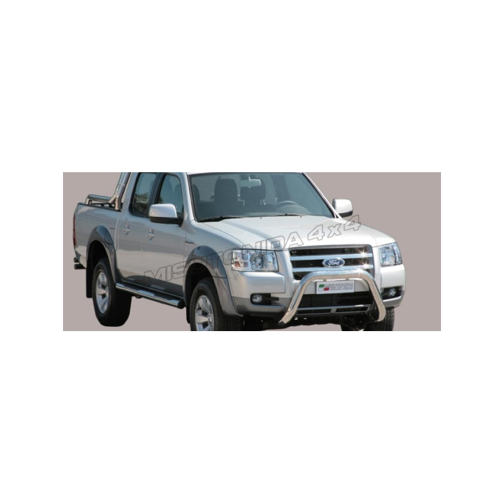 Rollbar Inox, Misutonida 4x4 Tonneau 3 Pipes, Culoare Argintiu, Ford Ranger 2007 - 2009 - EDK.ro