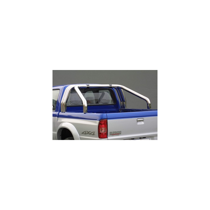 Rollbar Inox, Misutonida 4x4 Tonneau 3 Pipes, Culoare Argintiu, Mazda B2500 2003 - 2006 - EDK.ro