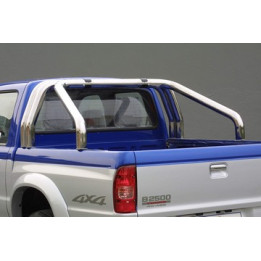 Stainless Steel Rollbar, Misutonida 4x4 Tonneau 3 Pipes, Black Color, Mazda B2500 2003 - 2006 - EDK.ro