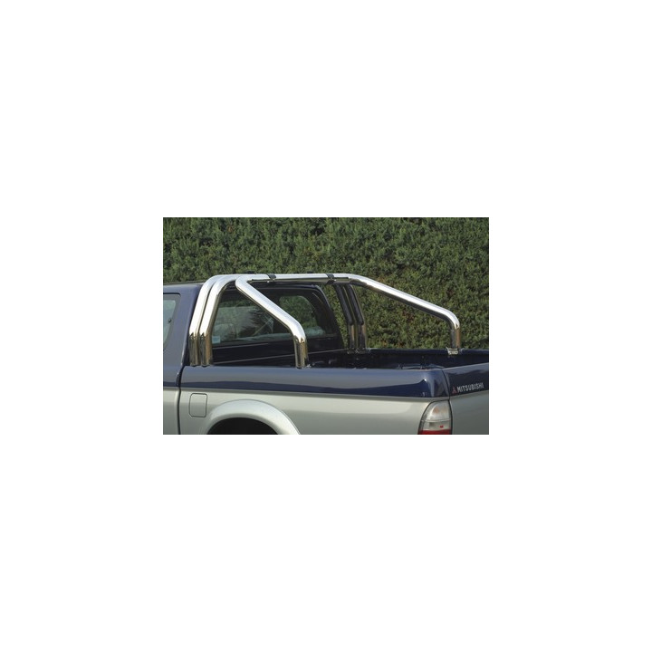 Rollbar Inox, Misutonida 4x4 Tonneau 3 Pipes, Culoare Negru, Mitsubishi L200 2002 - 2006 - EDK.ro
