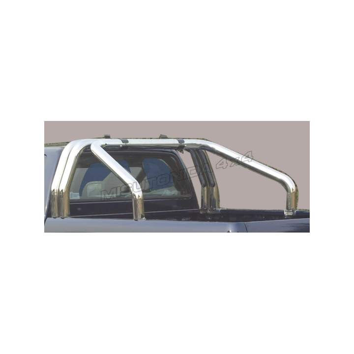 Rollbar Inox, Misutonida 4x4 Tonneau 3 Pipes, Culoare Argintiu, Nissan Navara 2010 - 2015 - EDK.ro