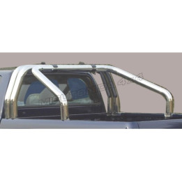 Stainless Steel Rollbar, Misutonida 4x4 Tonneau 3 Pipes, Silver Color, Nissan Navara 2016 - Present - EDK.ro