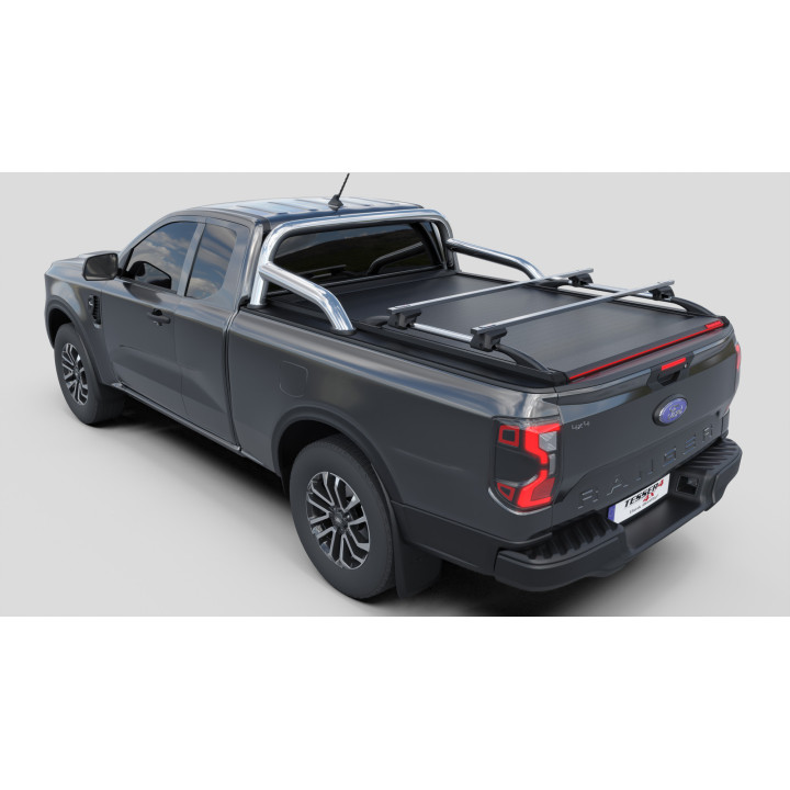 Manual Roll Top Tonneau Bed Cover, Tessera 4x4 Roll+, Ford Ranger XLT Extra Cab 2023 - Present - EDK.ro