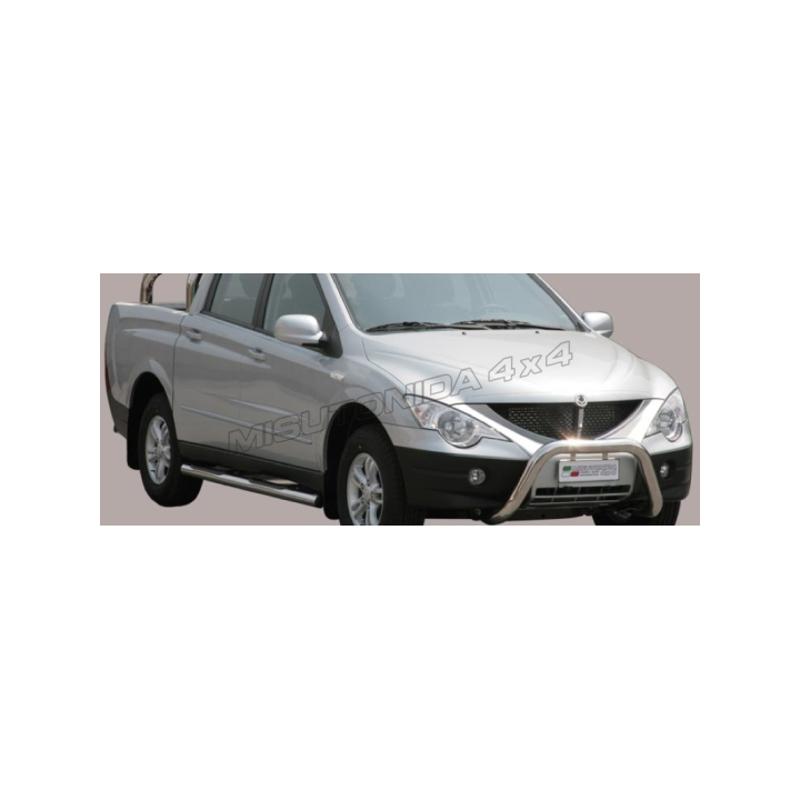 Rollbar Inox, Misutonida 4x4 Tonneau 3 Pipes, Culoare Argintiu, SsangYong Actyon Sports - EDK.ro