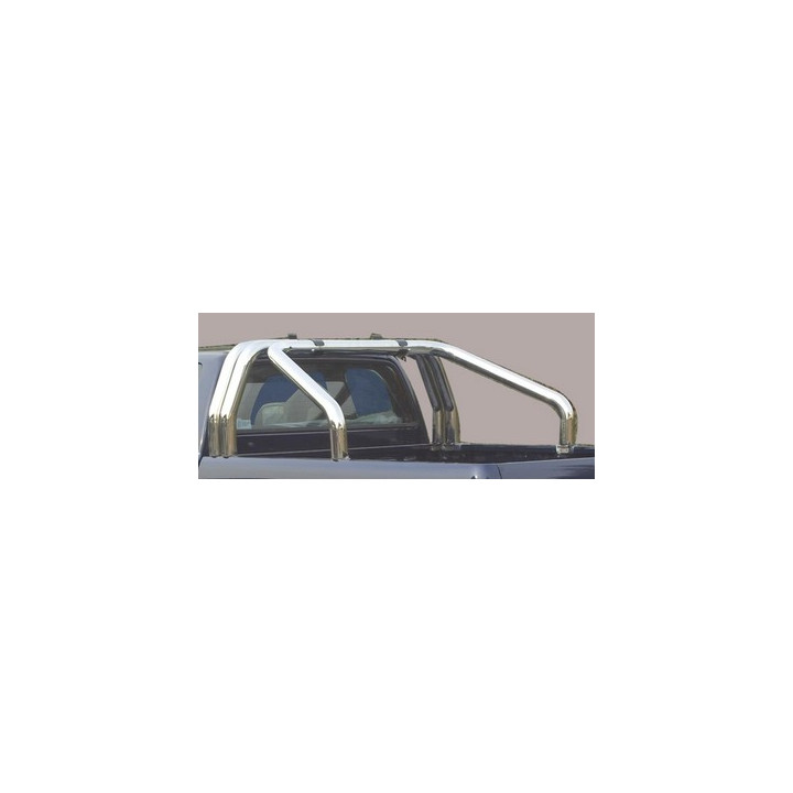 Rollbar Inox, Misutonida 4x4 Tonneau 3 Pipes, Culoare Negru, Toyota Hilux 2002 - 2006 - EDK.ro