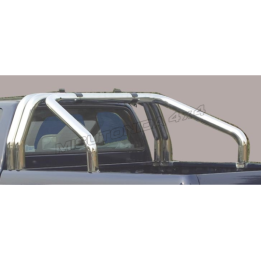 Stainless Steel Rollbar, Misutonida 4x4 Tonneau 3 Pipes, Silver Color, Volkswagen Amarok 2010 - 2022 - EDK.ro