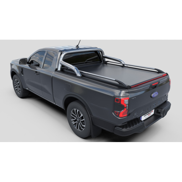 Manual Roll Top Tonneau Bed Cover, Tessera 4x4 Roll+, Ford Ranger XLT Extra Cab 2023 - Present - EDK.ro