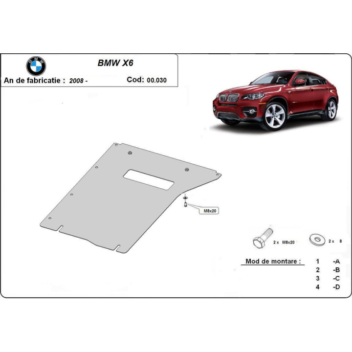 Scut Cutie de Viteze, Scut Protection, BMW X6 2007 - 2014 - EDK.ro