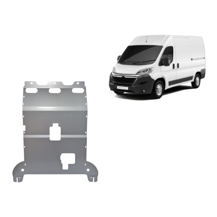 Aluminium Skid Plate for Engine, Scut Protection, Citroën Jumper 2016 - Present - EDK.ro
