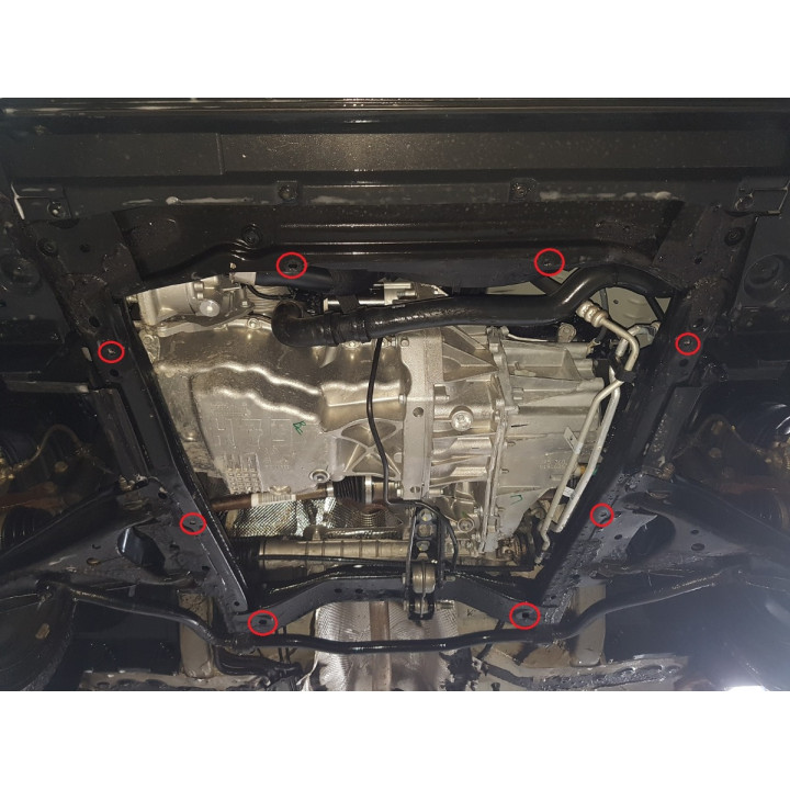 Aluminium Skid Plate for Engine, Scut Protection, Dacia Dokker 2012 - 2021 - EDK.ro
