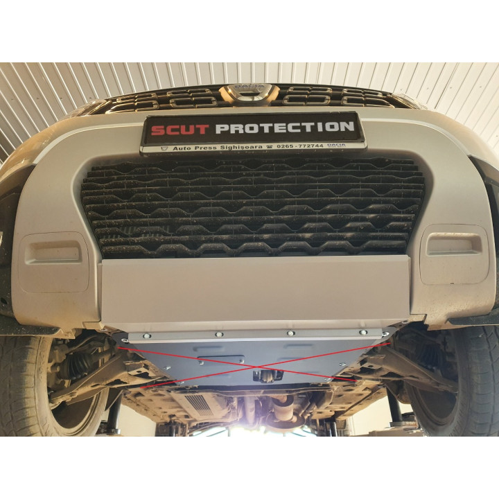 Skid Plate for Front Bumper, Scut Protection, Dacia Duster 2018 - 2024 - EDK.ro