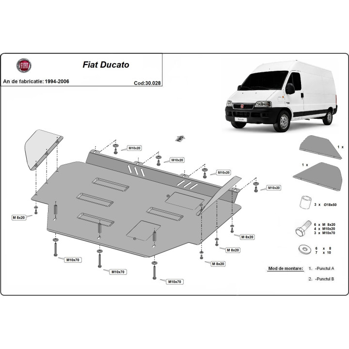 Scut Motor, Scut Protection, Fiat Ducato 1994 - 2006 - EDK.ro