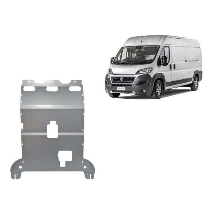 Aluminium Skid Plate for Engine, Scut Protection, Fiat Ducato 2016 - Present - EDK.ro