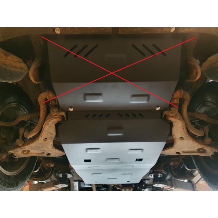 Metal Skid Plate for Engine, Scut Protection, Fiat Fullback 2016 - 2019 - EDK.ro