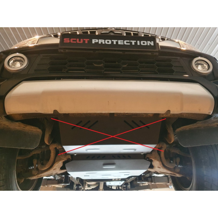 Metal Skid Plate for Engine, Scut Protection, Fiat Fullback 2016 - 2019 - EDK.ro