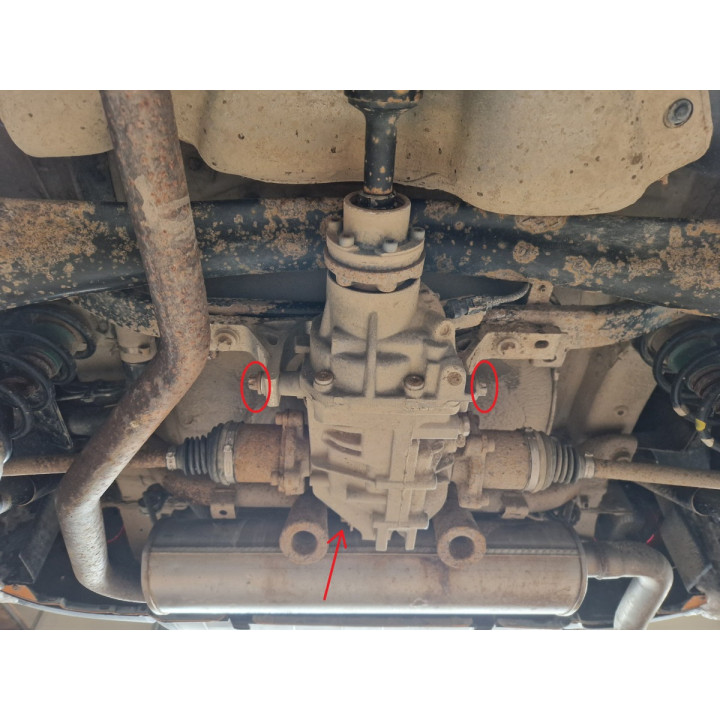 Skid Plate for Rear Differential, Scut Protection 4x4, Fiat Panda 2011 - Present - EDK.ro