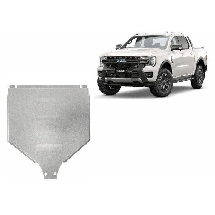 Aluminium Skid Plate for Gearbox, Scut Protection, Ford Ranger 2023 - Present - EDK.ro