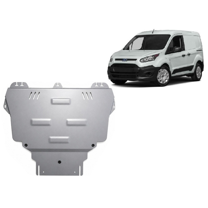 Aluminium Skid Plate for Engine, Scut Protection, Ford Transit Connect 2013 - 2022 - EDK.ro