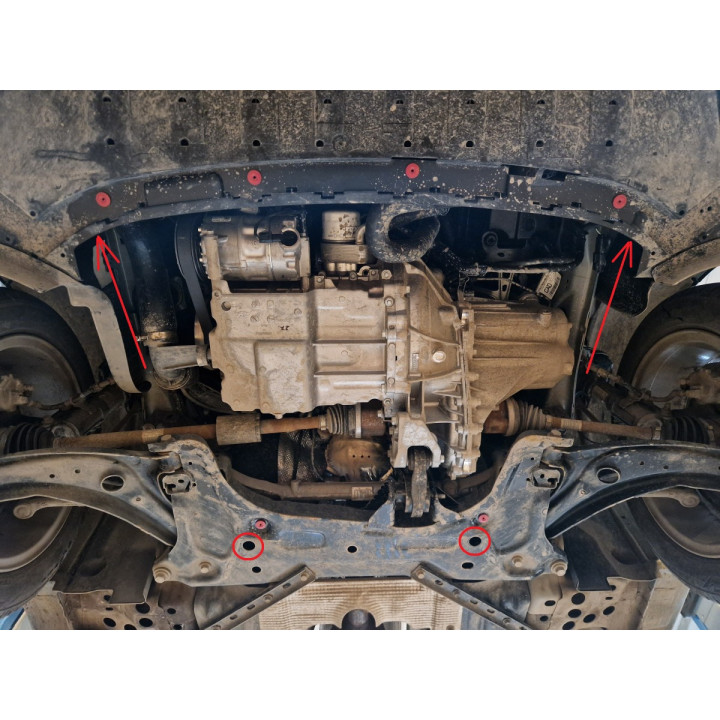 Scut Motor din Metalic, Scut Protection Tourneo Courier Lic, Ford Transit Courier 2023 - Prezent - EDK.ro