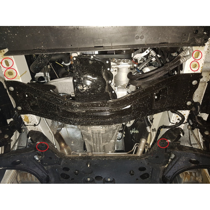 Skid Plate for Engine and Gearbox, Scut Protection, Ford Transit Custom 2013 - 2020 - EDK.ro