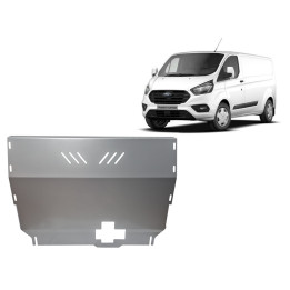 Aluminium Skid Plate for Engine, Scut Protection Front Wheel Drive, Ford Transit Custom 2020 - 2023 - EDK.ro