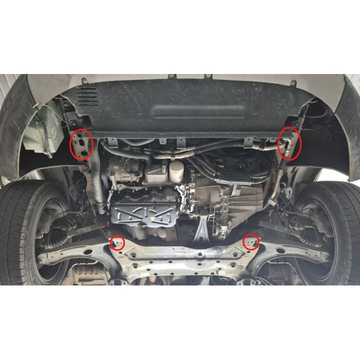 Scut Motor din Aluminiu, Scut Protection Tracțiune Față, Ford Transit Custom 2020 - 2023 - EDK.ro