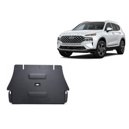 Skid Plate for Catalytic Converter, Scut Protection, Hyundai Santa Fe 2018 - 2023 - EDK.ro