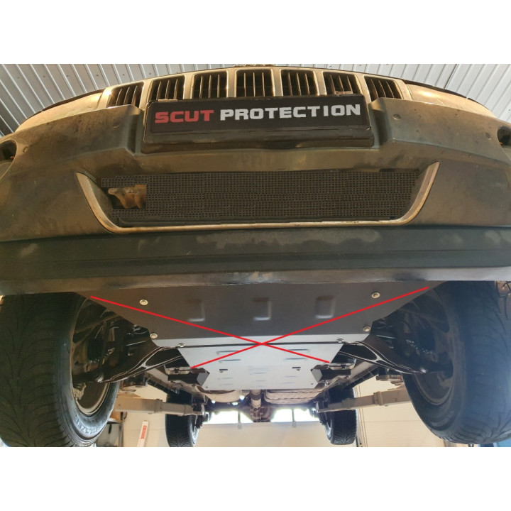 Skid Plate for Gearbox, Scut Protection, Jeep Grand Cherokee 2004 - 2010 - EDK.ro