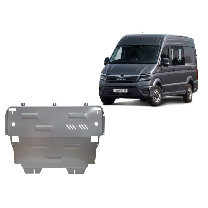 Aluminium Skid Plate for Engine, Scut Protection, MAN TGE 2017 - Present - EDK.ro